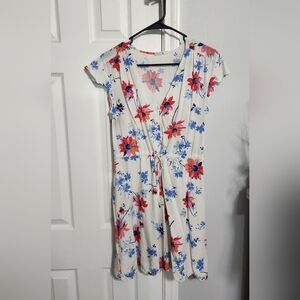 GAP White Dress with Floral Pattern